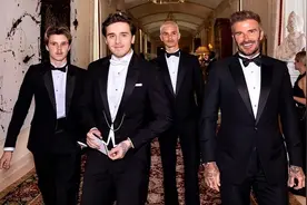 全长歪了！小贝长子婚后发福明显，11岁女儿没了灵气，三儿子个矮图片