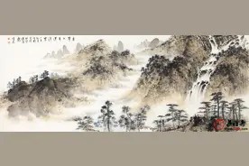 家居客厅挂什么画好 山水画升华家居的雅致与艺术风韵图片