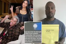 坎耶公开卡戴珊男友私人短信，说他是希拉里前男友，不让他看孩子图片