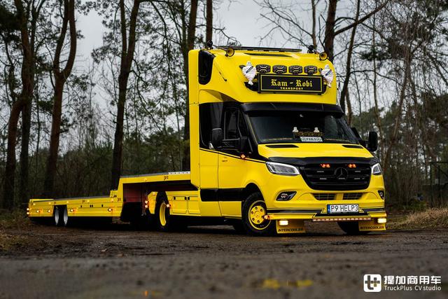 V6奔驰凌特被改成牵引车，还加装了生活舱，波兰人改装玩得是真溜