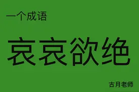 哀哀欲绝图片