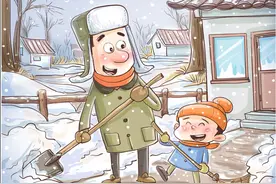 （图表·漫画）［二十四节气·大雪］扫雪图片