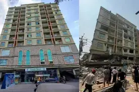 缅甸地震致一栋11层公寓倒塌，在缅华人：内多居住从事翡翠生意的缅甸华裔和当地货主图片