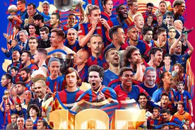 巴萨125周年海报：梅西C位，克鲁伊夫、亚马尔、瓜帅、弗里克出镜图片