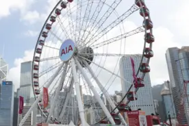 香港中环摩天轮设备发生故障，200余人被困图片