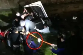 寒夜中，这名回乡过年的大学生，跳进刺骨河水救下两条生命图片