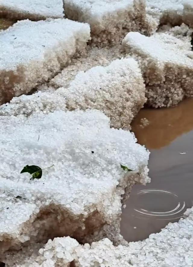 甘肃夏河县遭遇冰雹袭击