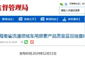 2024年海南省流通领域车用尿素产品质量监督抽查结果公布图片