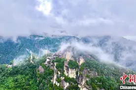 陕西秦岭雨后现云海景观 群山时隐时现图片