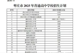枣庄2025年普通高中招生42060人，较去年扩招3700人图片