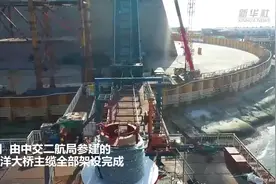 新华全媒+|深中通道伶仃洋大桥主缆完成架设图片
