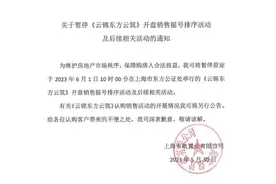 上海楼盘“打新”迎变局，价格“倒挂”千万的云锦东方暂停摇号图片