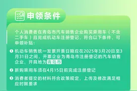 首次买车最高补贴6000元！青岛汽车消费券来了图片