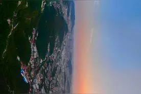 五一假期第一天，夕阳余晖无限美图片