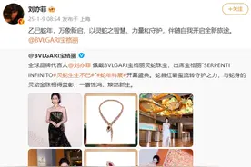 刘亦菲戴灵蛇项链贵气十足,与安妮海瑟薇同框图片