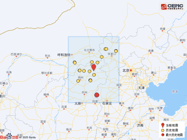 山西大同市云州区发生3.1级地震