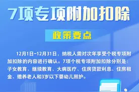 全了！7项个税专项附加扣除政策要点 一图搞懂图片