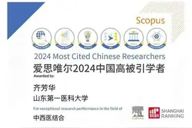 山东第一医科大学附属省立医院齐芳华连续5年入选爱思唯尔“中国高被引学者”榜单图片