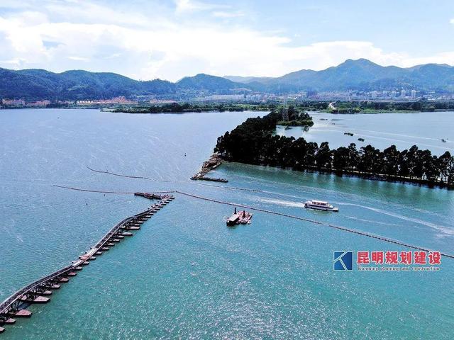滇池草海第三座浮桥预计9月下旬建成！