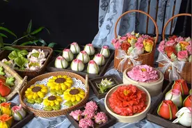 玫瑰花篮馒头火出圈！德州24岁女孩玩转花馍，来看她的“莫奈花园”图片