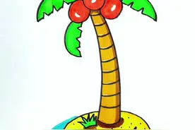 这样画椰子树简单又好看，你学会了吗？#简笔画 #简笔画教程 #一起学画画 #儿童简笔画 #零基础学画画 @抖音短视频 @DOU+小助手