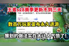 王者S28赛季更新不到三天，大量玩家被迫退游#王者 #游戏视频封面