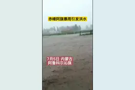 赤峰市阿鲁科尔沁旗暴雨引发洪水，当地正在全力抗洪救灾 #内蒙古赤峰 #洪水无情 视频封面