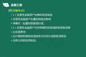 交易性金融资产持有期间及处置时投资收益的快捷计算公式视频封面