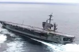 10万吨“尼米兹级核动力超级航母”海上机动玩“漂移”#航空母舰 #核动力 #科普 视频封面