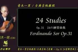 青木一男古典吉他教程-《索尔 - Op.31 24首练习曲》示范一视频封面